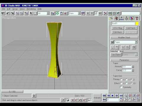 3dsmax 1.0 demo - modifiers - YouTube
