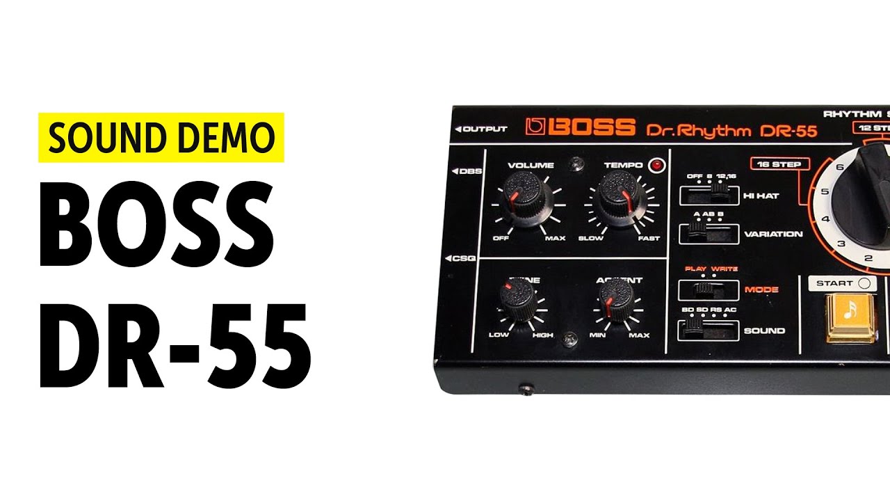 Boss Dr. Rhythm DR-55 - Drum Machine Sound-Demo (no talking) - YouTube