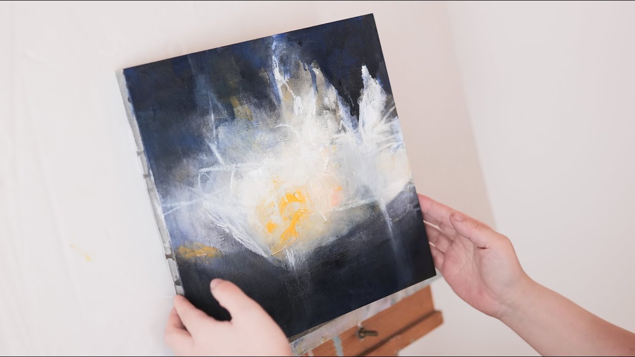 アクリルの上に油彩、そしてオイルパステルも！🎨【ミクストメディア