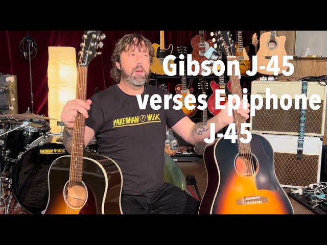 Gibson J-45 Standard verses Epiphone J-45 - YouTube
