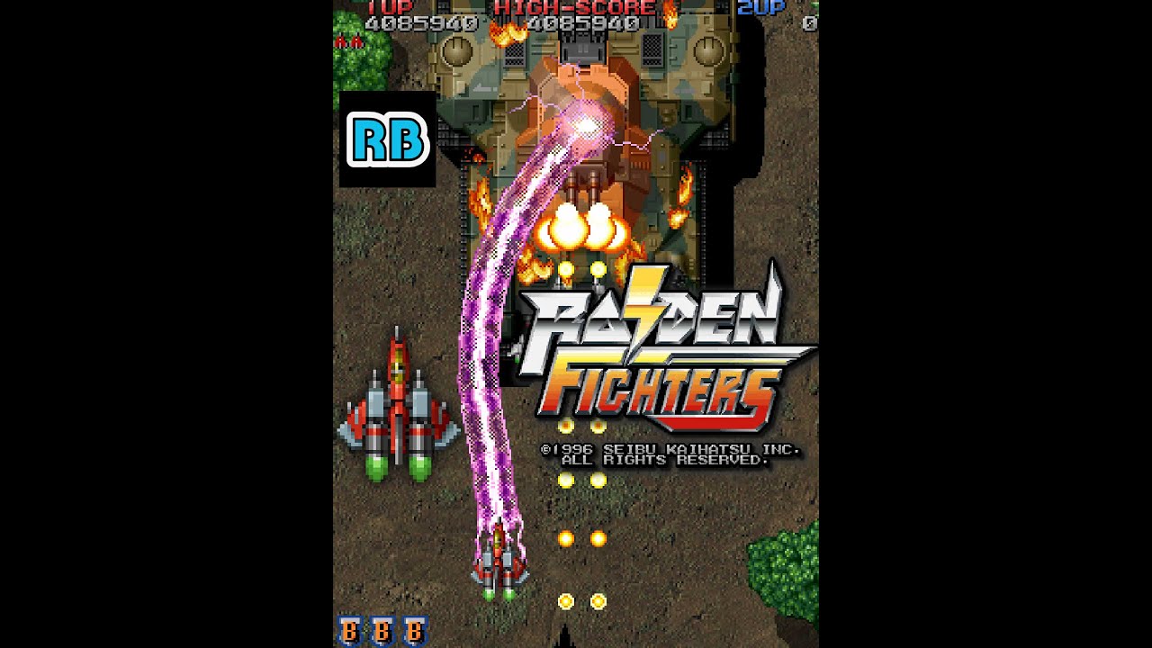 1996 [53fps] Raiden Fighters Raiden mkII Nomiss ALL - YouTube