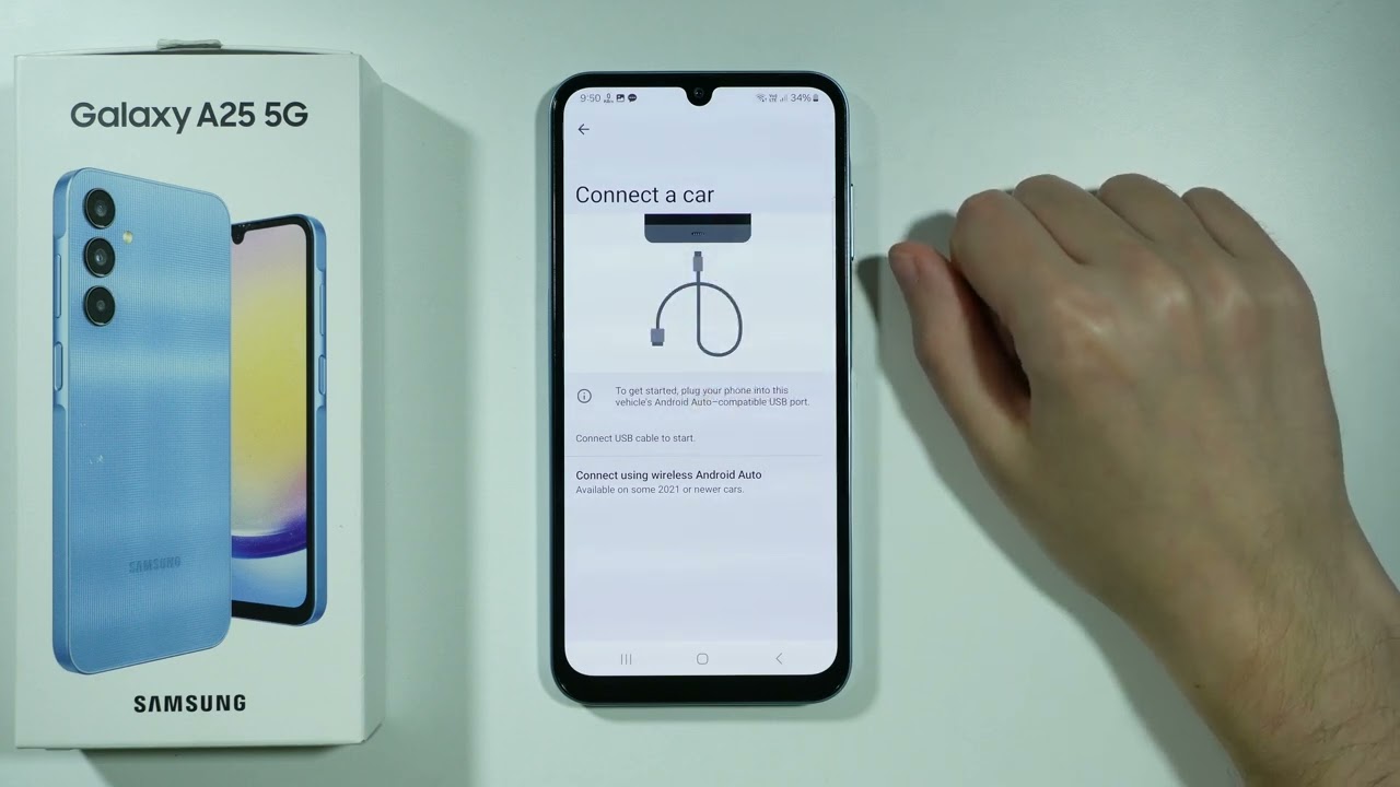 Samsung Galaxy A25 5G: How to Connect with Car (Android Auto