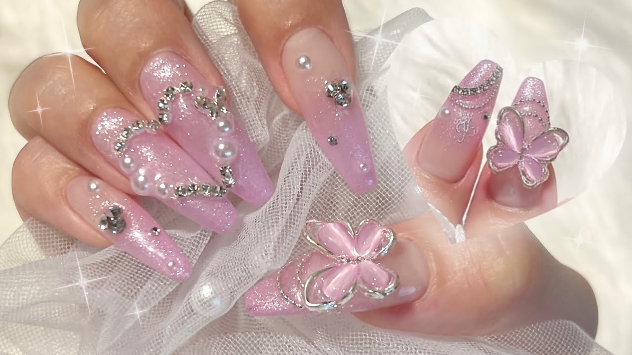 セルフネイル】推しの誕生日💜繋がるハートデザインとパープルの