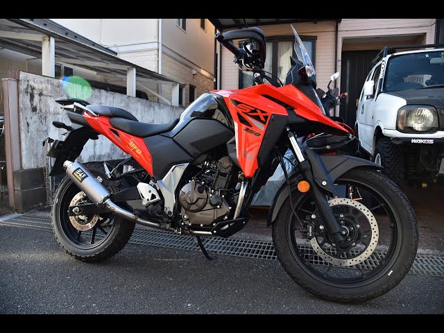 Vストローム250SX ヨシムラGPマグナムサイクロンマフラー装着【正規品