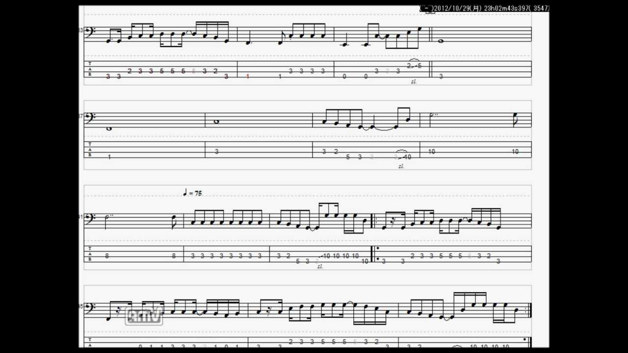 ミスチル 深海 ベースTAB譜 - YouTube