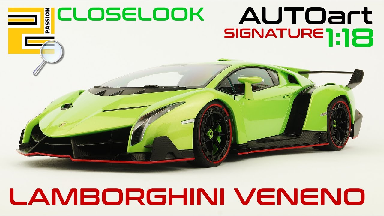 Lamborghini Veneno 1:18 AUTOart Signature GREEN - YouTube