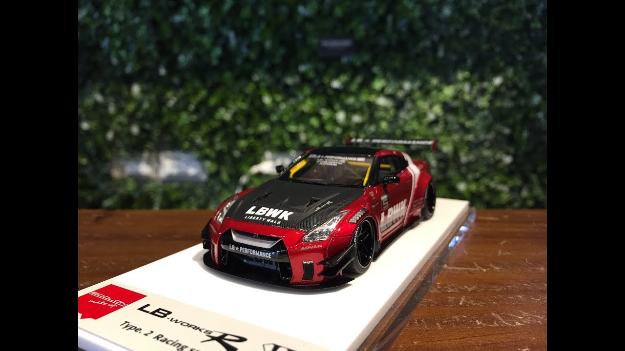 1/43 MakeUp LB-Works GT-R R35 Type 2 Racing Spec LB011C - YouTube