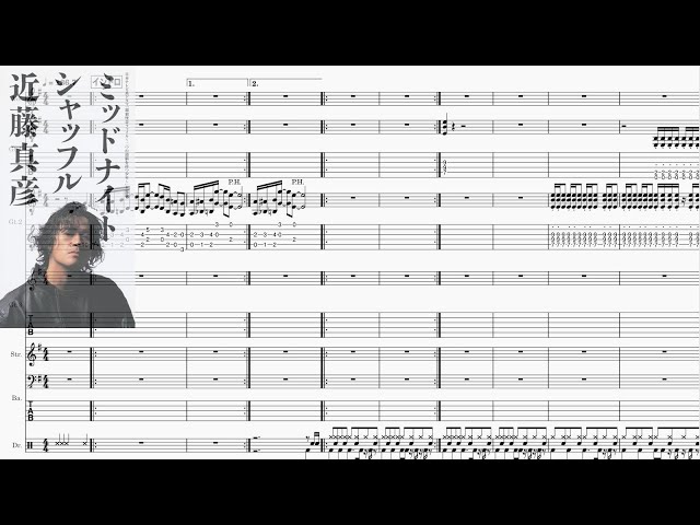 Band-Score]ミッドナイト シャッフル(近藤真彦) - YouTube