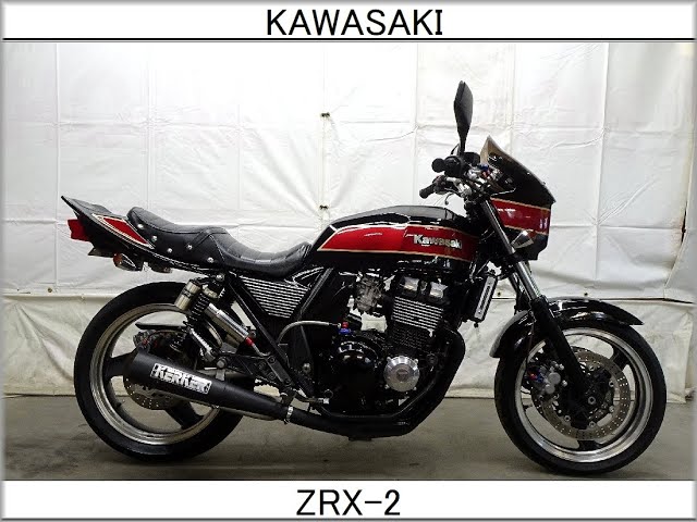 KAWASAKI ZRX-2 zrx400 KERKERメガホンマフラー 珍し角刈テール装着済