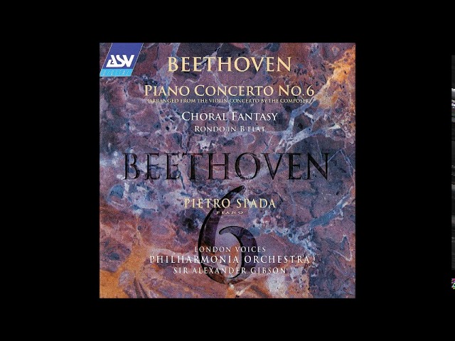 Beethoven : Concerto in D major for piano and orchestra Op. 61a