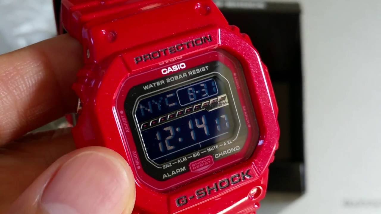 Unboxing CASIO G-Shock GLS-5600L-4DR Red Leather (Model 3178) 2016