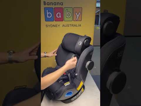How to adjust the harness and headrest on a child car seat - YouTube