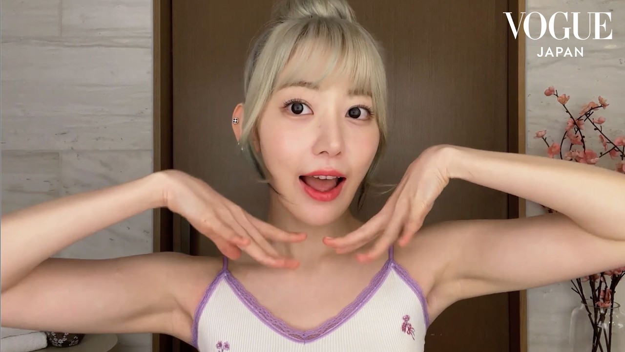 LE SSERAFIM サクラの潤うスキンケアと軽めのセルフメイク。| Beauty