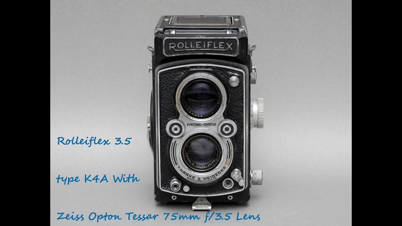 Rolleiflex 3.5 type K4A With Zeiss Opton Tessar 75mm f/3.5 Lens