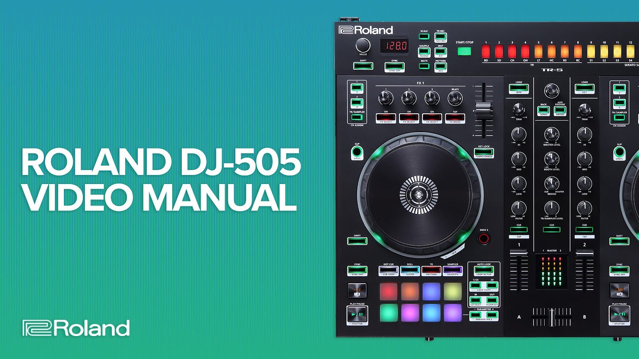 Roland DJ-505 DJ Controller for Serato Video Manual - YouTube