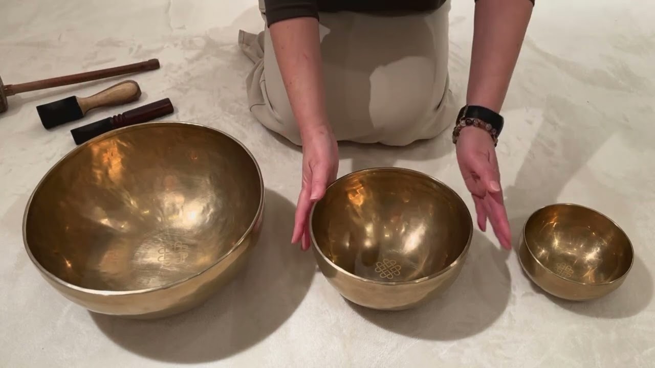 チベット・シンギングボウル3点セット（小・中・大）『凛音（りんね
