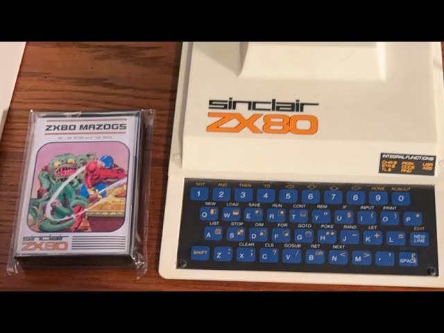 LIVE - Sinclair ZX80 MAZOGS - Unbox & Play Rare Cassette - 8bit