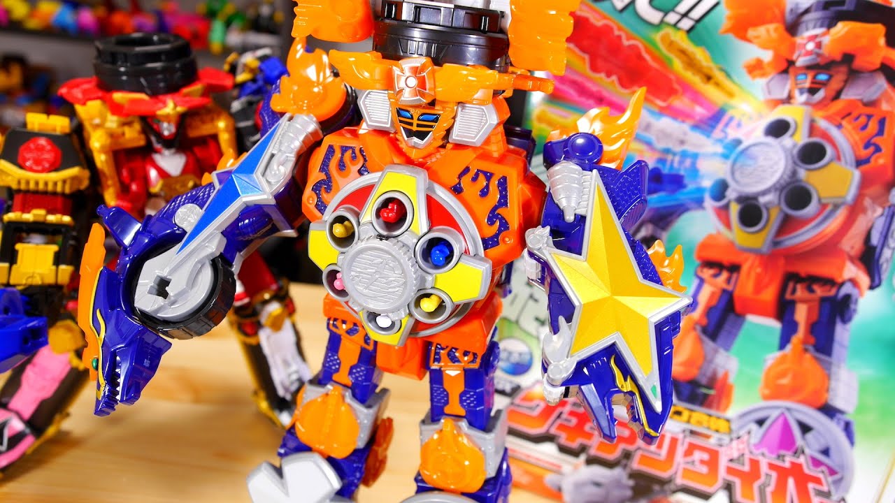 アチャー！ついに4号ロボ・ゲキアツダイオーが登場！シュリケン合体 DX