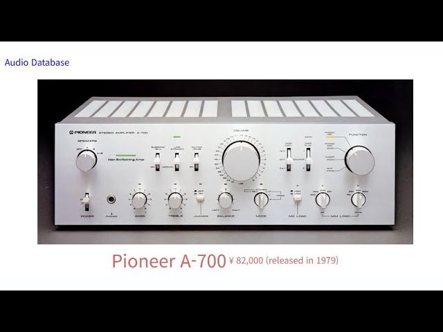 PIONEER Integrated Amplidier A-700 (1979년) - YouTube