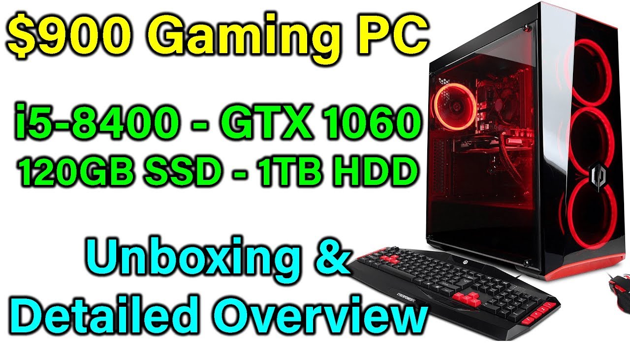$900 Gaming PC - i5-8400 & GTX 1060 - Unboxing & Overview - YouTube
