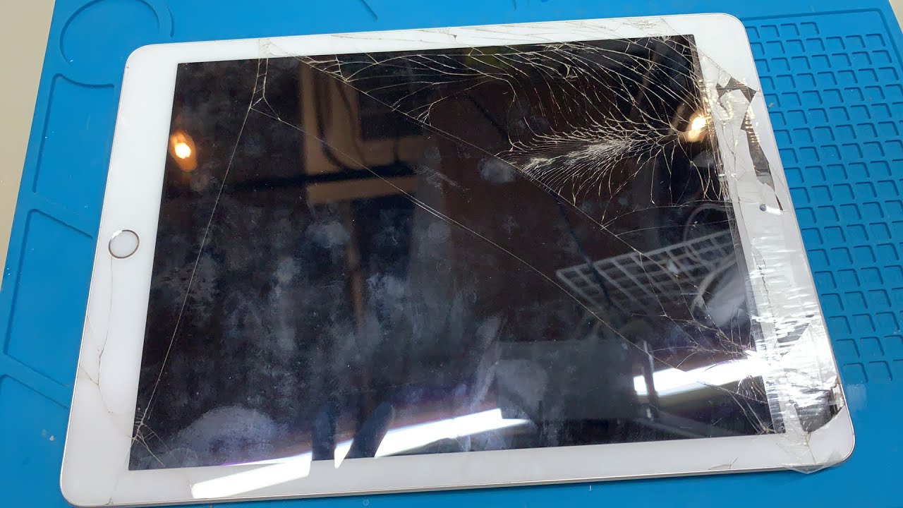 iPad 6世代 2018 A1954 ガラス画面割れ交換修理 - YouTube