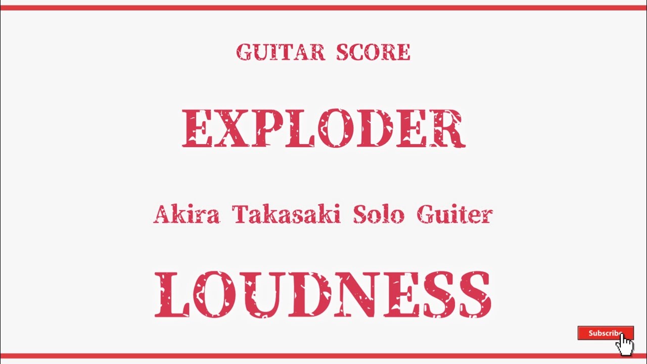 LOUDNESS】DISILLUSION 〜撃剣霊化〜 「EXPLODER」ギタータブ譜 - YouTube