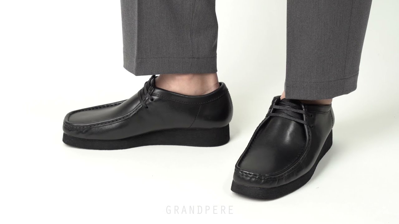 クラークス CLARKS ワラビー2 ブラック レザー - YouTube