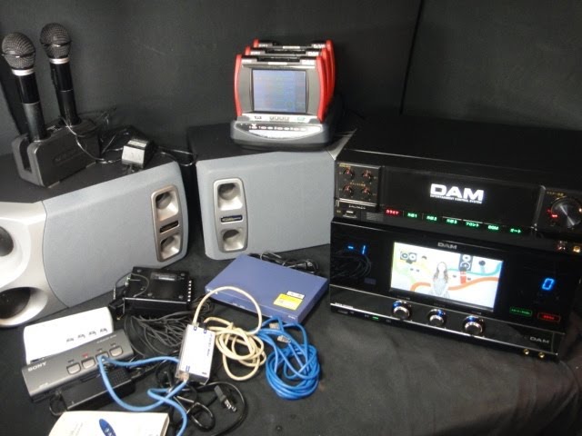 カラオケシステム一式！DAM XG5000（アンプ+デンモク+スピーカー+