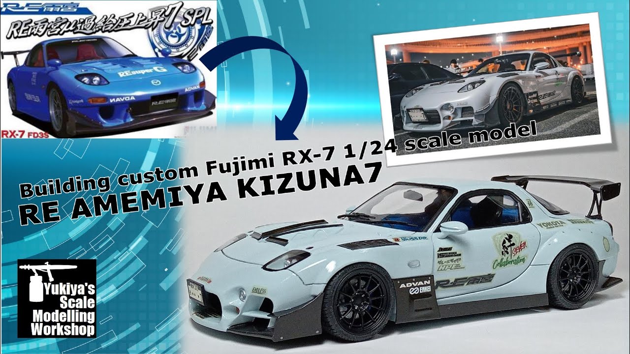 Building custom Fujimi RX-7 1/24 scale model - RE AMEMIYA KIZUNA7