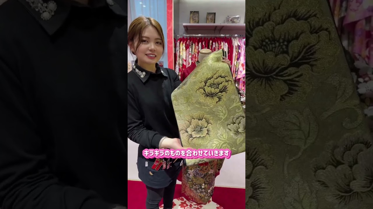 激安モード系 赤 牡丹柄 桂由美デザイン振袖 かっこいい セクシー 派手