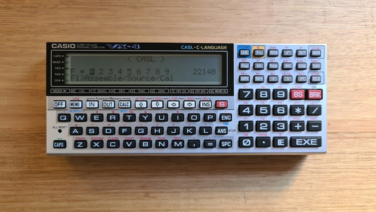 レトロガジェット#12】スーパーカレッジ CASIO VX-4 です。BASIC、CASL
