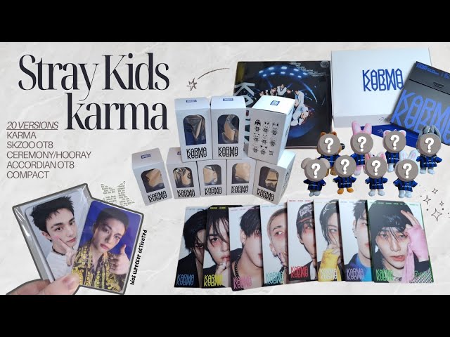 UNBOXING STRAY KIDS KARMA // 20 versions??? - YouTube