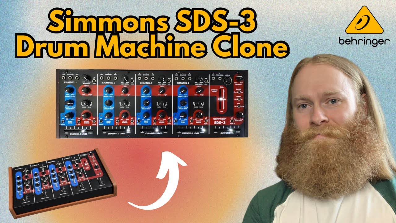 Behringer Clones The Simmons SDS-3 Analog Drum Synth - YouTube