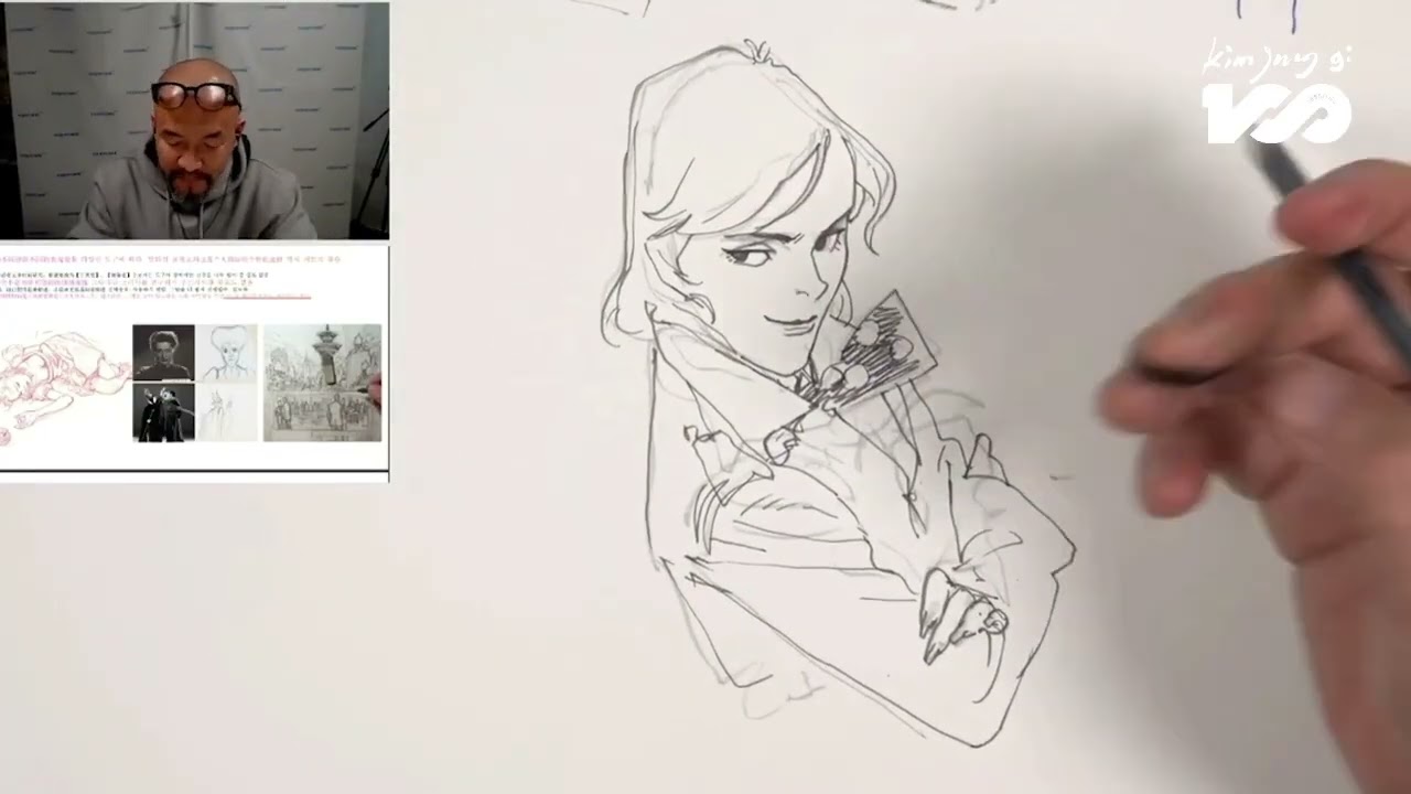 character sketch②】#kimjunggi #sketch #art #drawing #painting #金