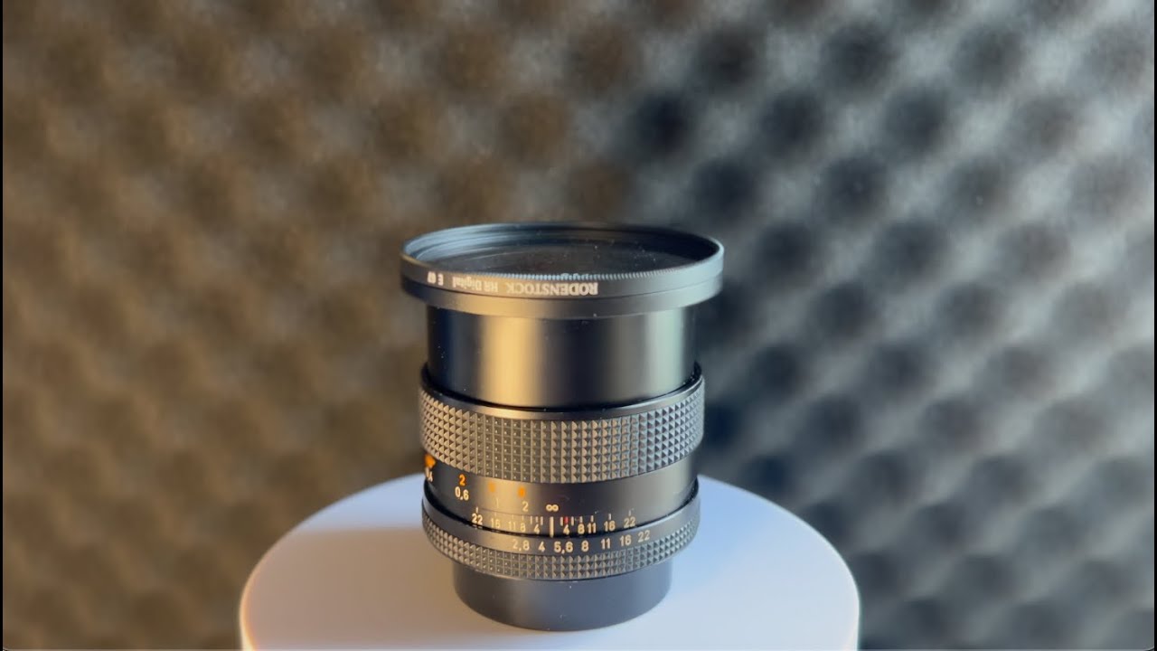 This is the Contax Carl Zeiss Distagon 25mm f/2.8 (retro-focus