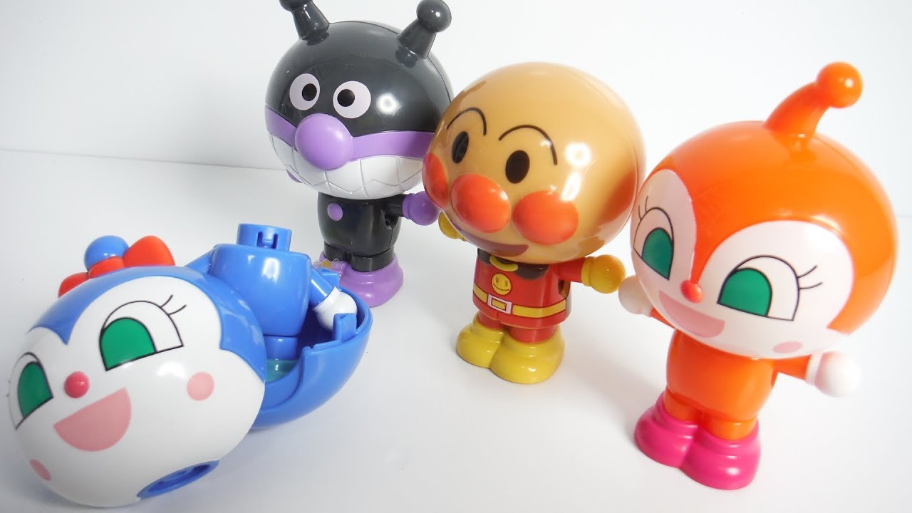 くみたてよう!アンパンマン 全4種 開封 Anpanman Figure 食玩