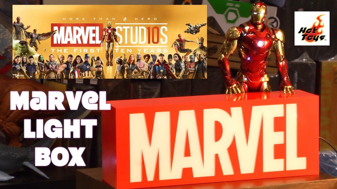 Hot Toys MARVEL Light Box The First Ten Years unboxing Review