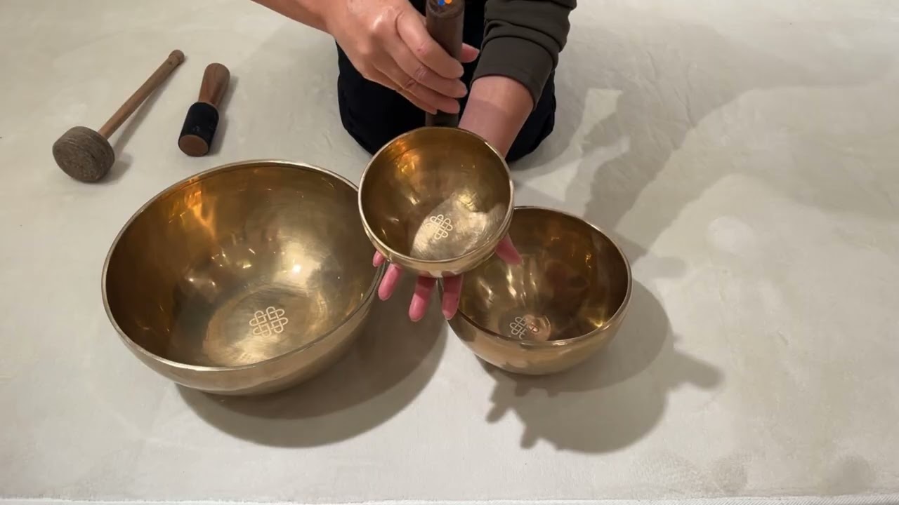 チベット・シンギングボウル3点セット（小・中・大）『音のきざはし