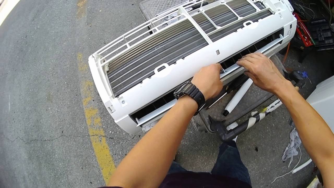 ダイキンエアコン AN22SESK カバー取り外し 分解方法 - YouTube