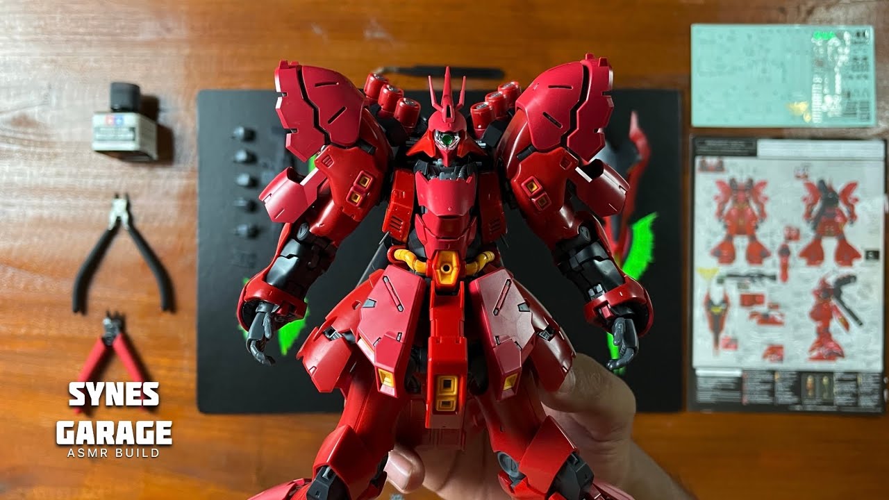 Sazabi RG 1/144 | ASMR BUILD | MSN-04 Sazabi (MSN-04 サザビー