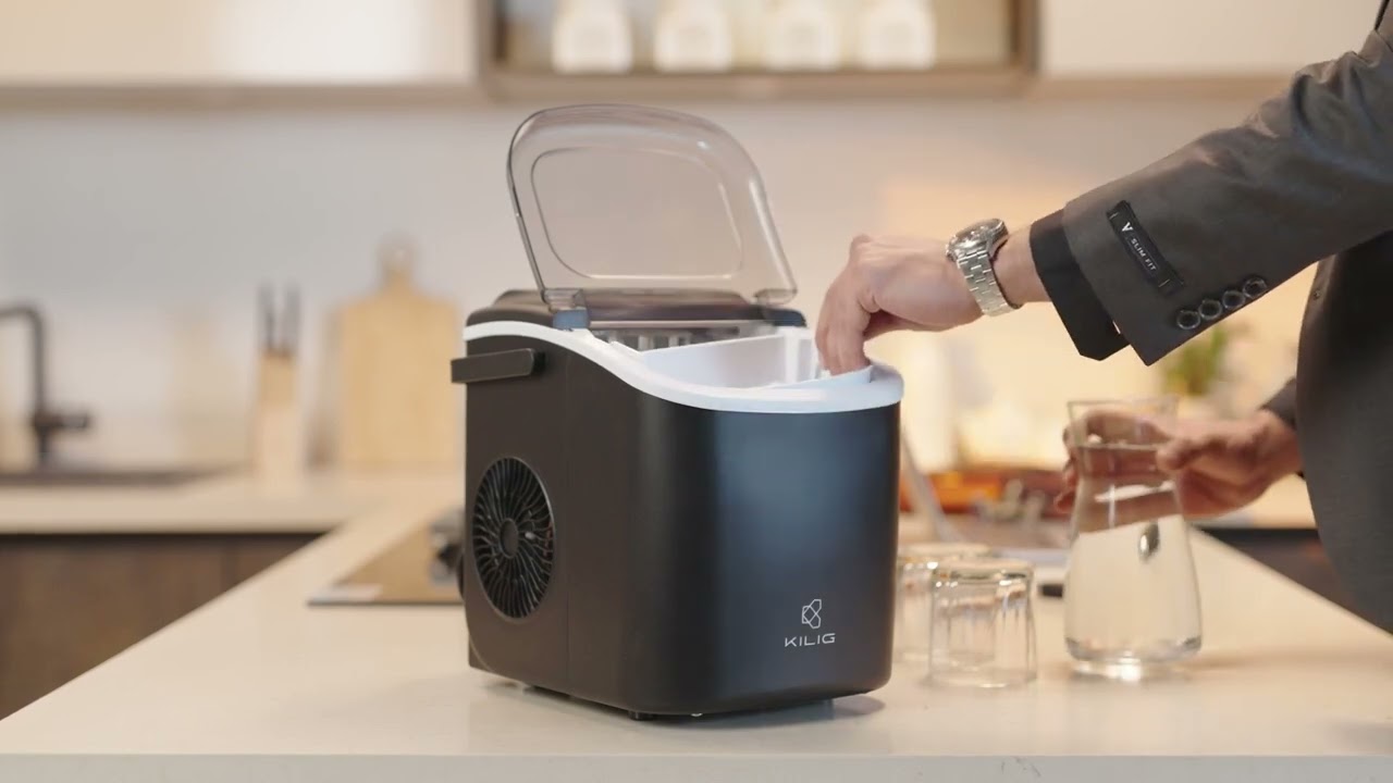 KILIG H01B Countertop Ice Maker Machine - YouTube