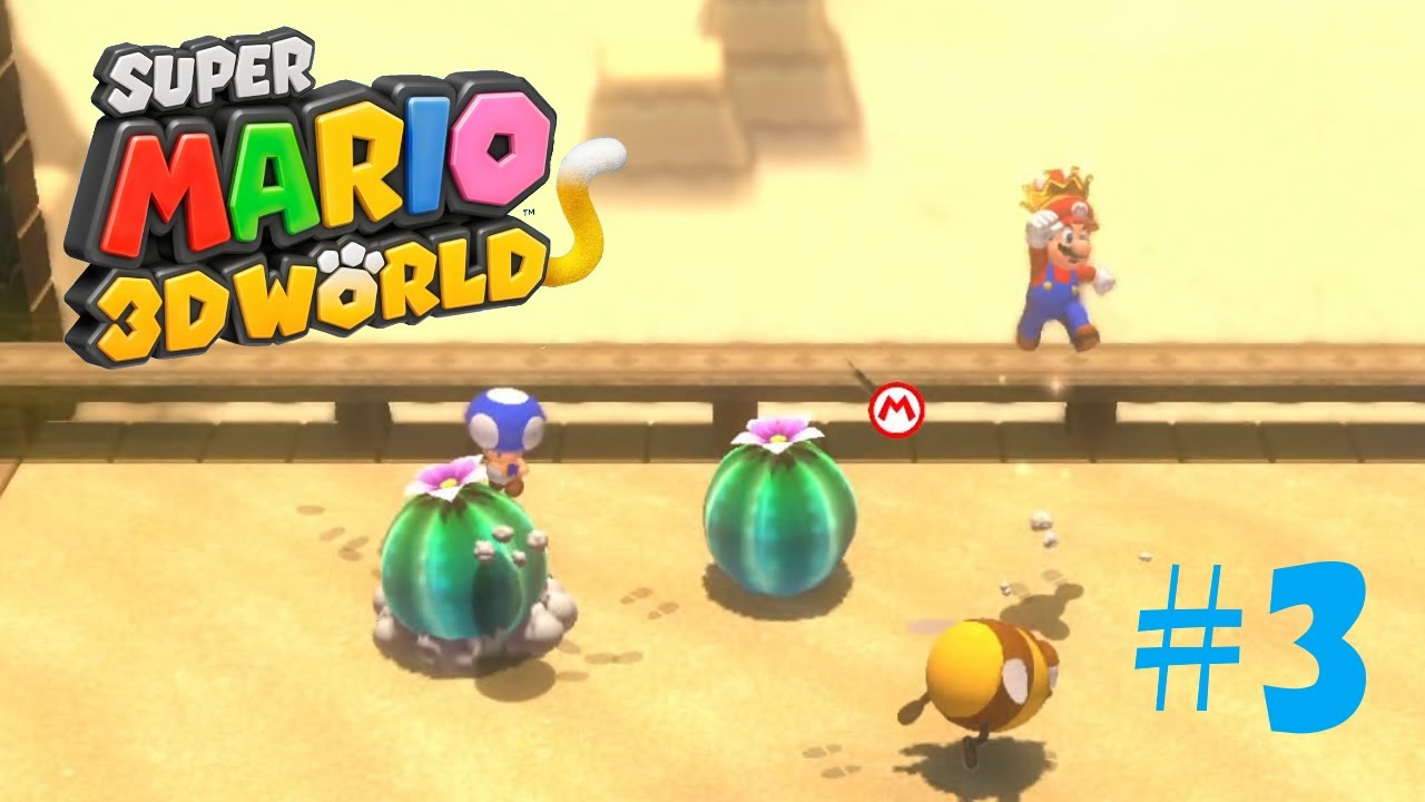 ててとむ】サボテンでトランポリン！！『スーパーマリオ3Dワールド#3