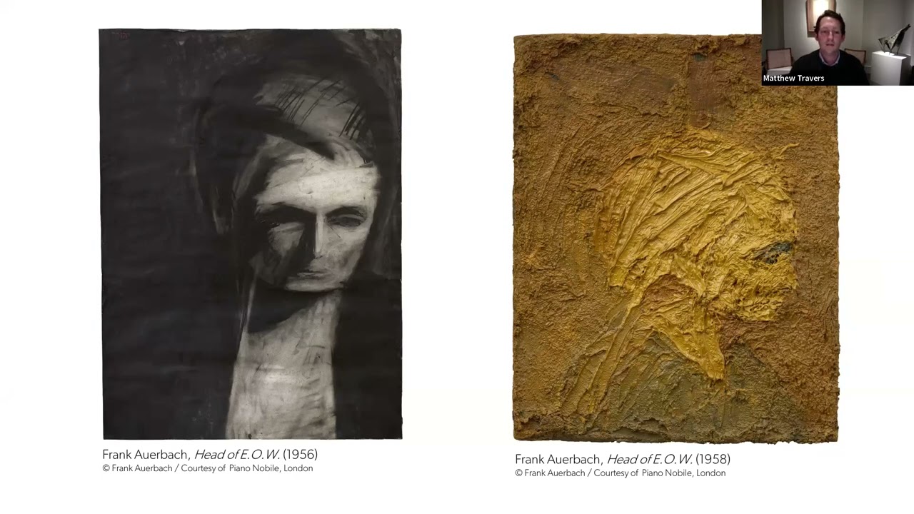 Frank Auerbach's portraits: Matthew Travers and William Feaver