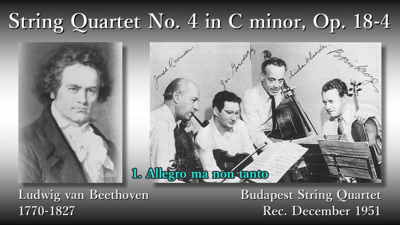 Beethoven: String Quartet No. 4, BudapestSQ (1951) ベートーヴェン