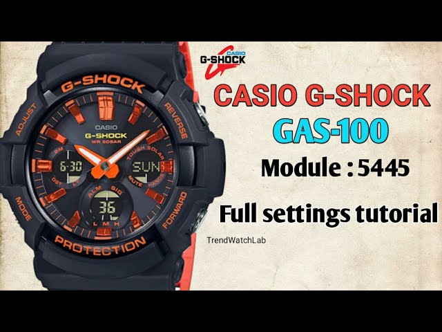Casio G-Shock GAS-100 Full settings tutorial | TrendWatchLab