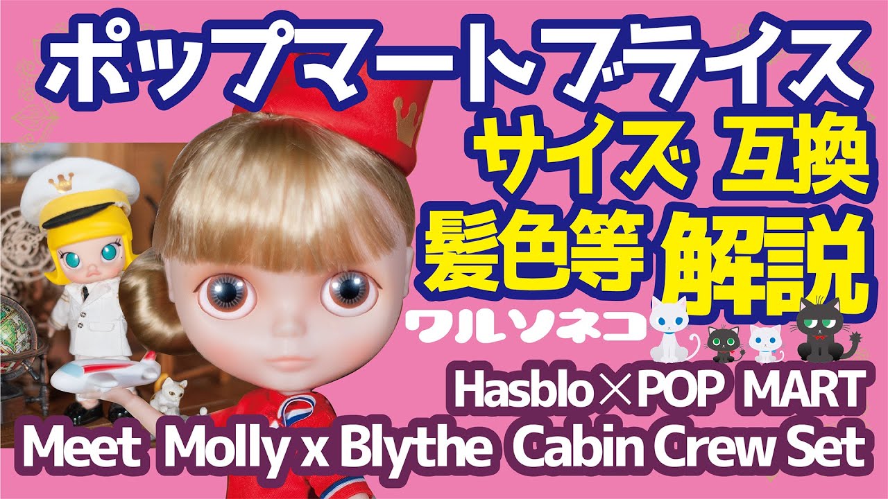 580 POPMARTブライス 服靴互換髪色他比較考察 Meet Molly x Blythe