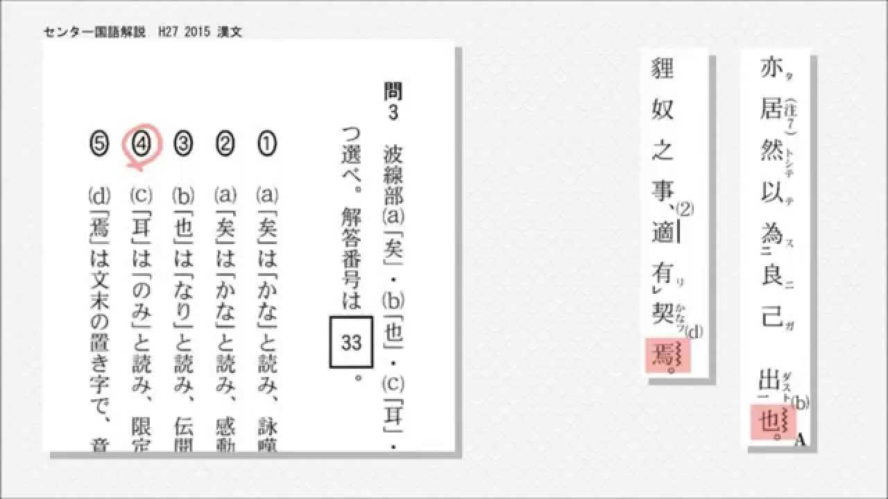 平成27年度センター試験国語漢文解説『篁墩文集』程敏政 2015年 - YouTube