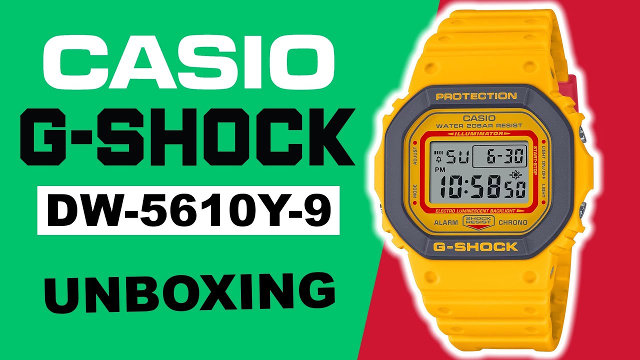 CASIO G-SHOCK DW-5610Y-9 Unboxing - YouTube