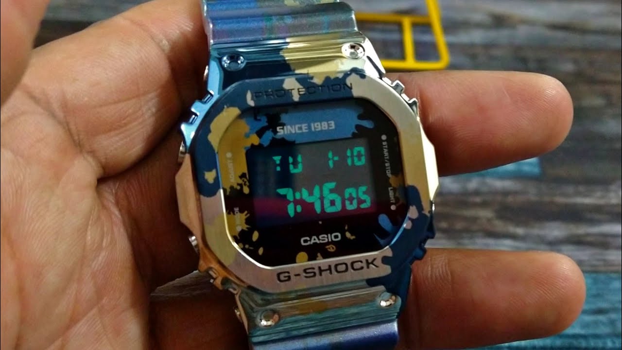 G-Shock GM5600SS-1 Street Spirit Graffiti Art Metal Square - YouTube