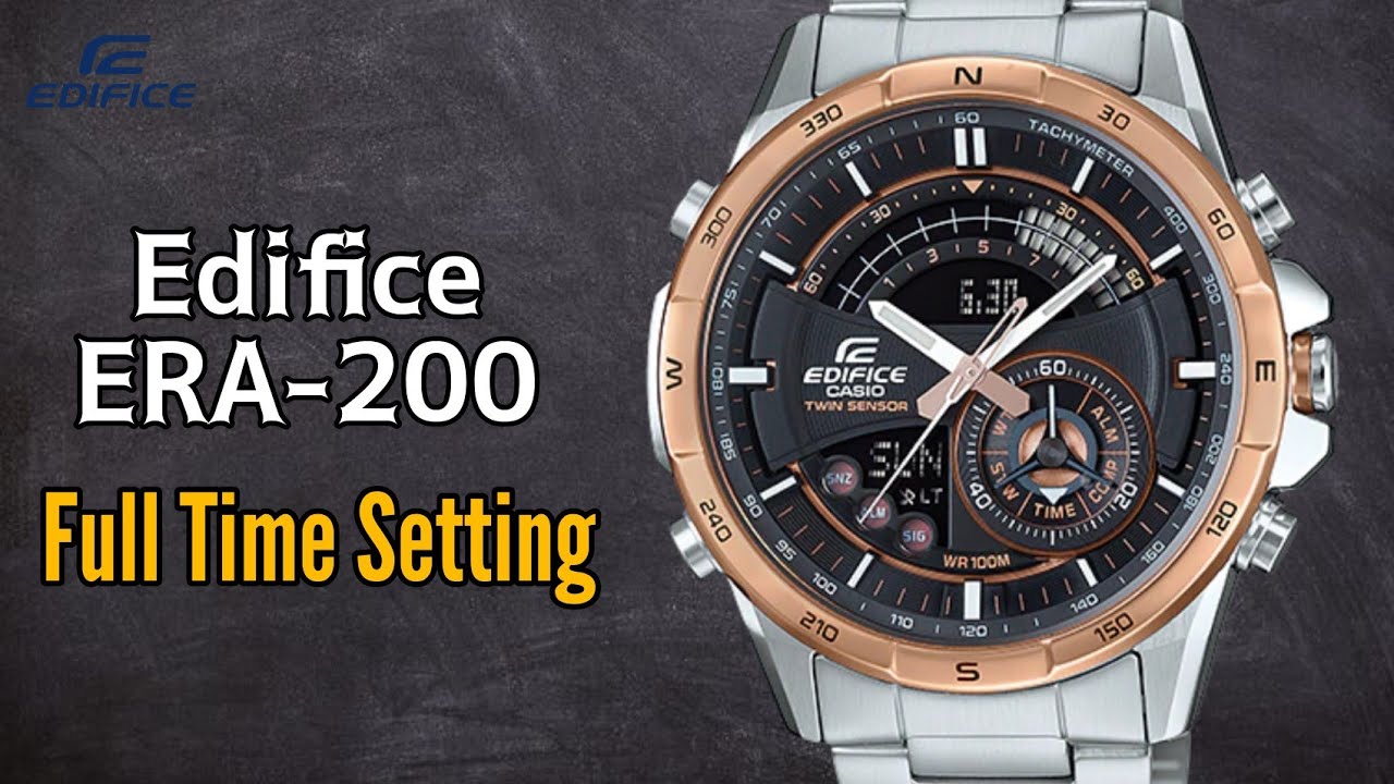 How To Setting Time a CASIO Edifice ERA-200 Digital Watch